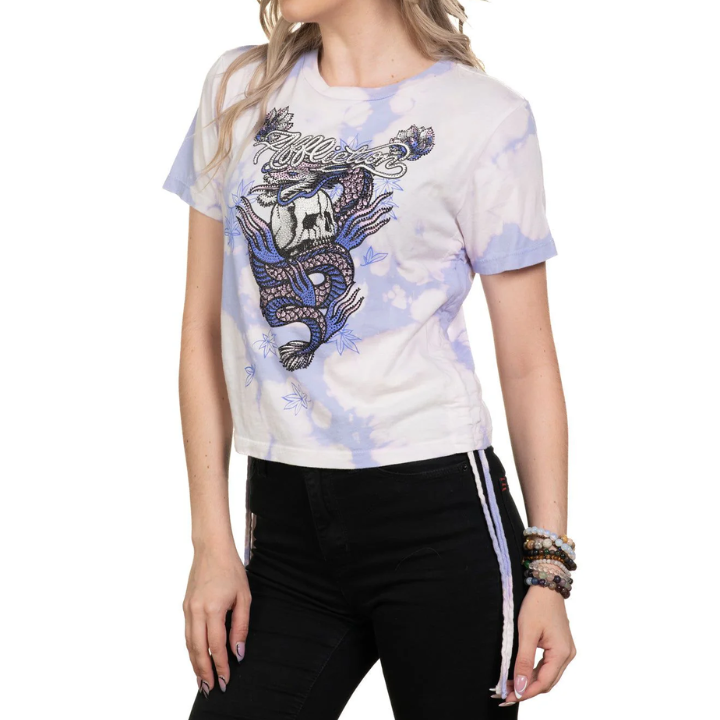 GIRLS CROP S/S DRAGON FIRE - TIE
