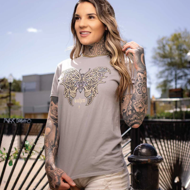 GIRLS S/S BEAUTIFUL DISASTER - GRY