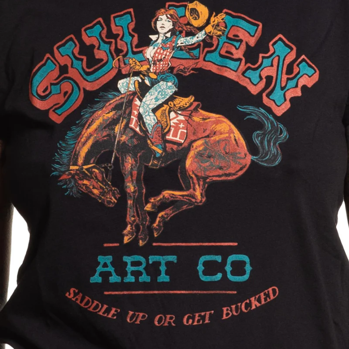 GIRLS S/S GET BUCKED - BLK