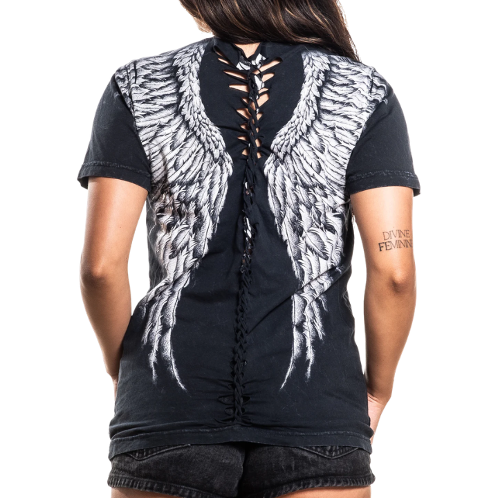 GIRLS S/S TRIBAL SCREAM - BLK