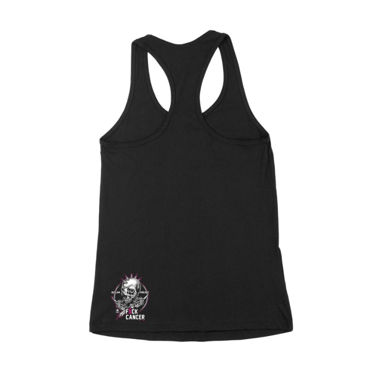 GIRLS TANK FUCK CANCER - BLK