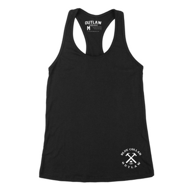 GIRLS TANK WORK HARDER - BLK