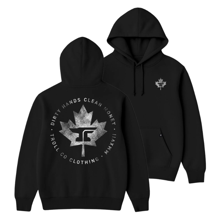 HOODY ANVIL LEAF - BLK