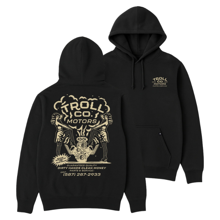 HOODY TROLL CO MOTORS - BLK