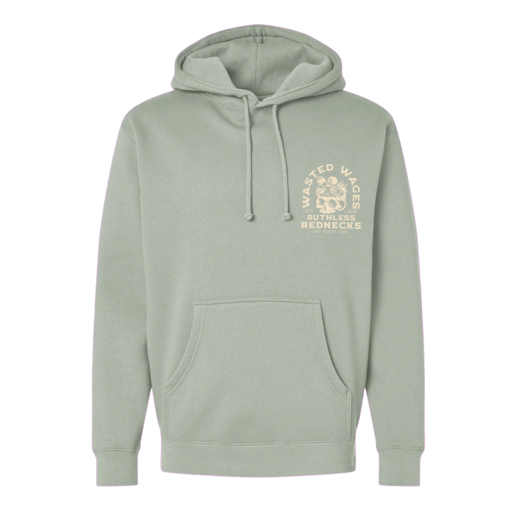 HOODY WW SKULL SPA - SAGE