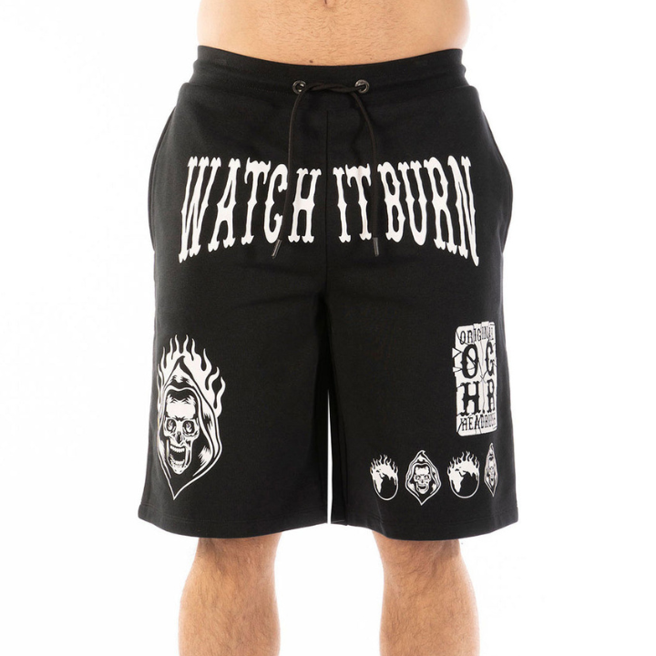 JERSEY SHORTS WATCH IT BURN - BLK