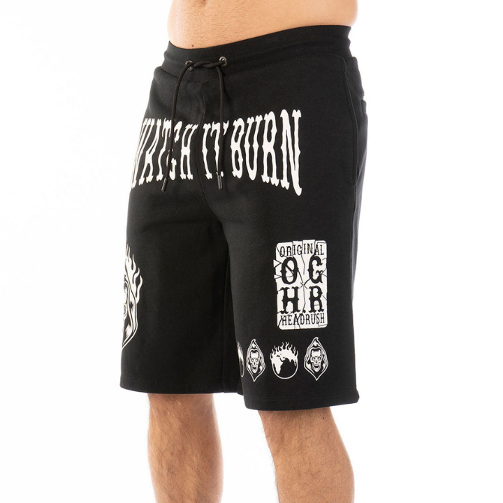 JERSEY SHORTS WATCH IT BURN - BLK