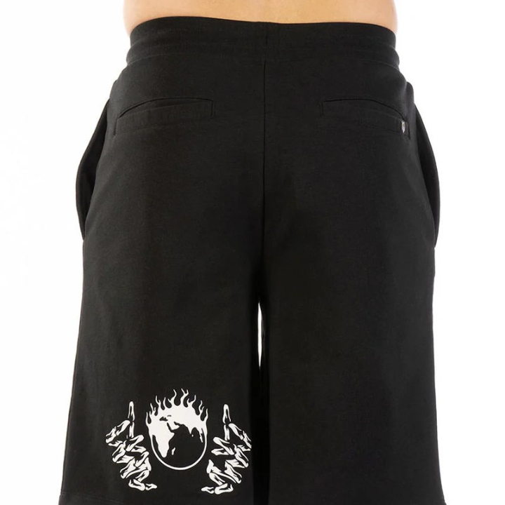 JERSEY SHORTS WATCH IT BURN - BLK