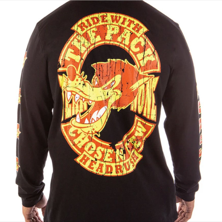 L/S RIDE WITH THE PACK - BLK