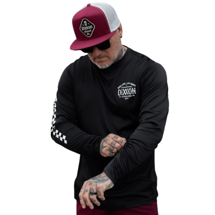 L/S UV BONES - BLK