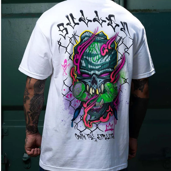 S/S CHEMICAL SWIRL - BLK