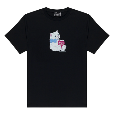 S/S I LOVE CATS - BLK