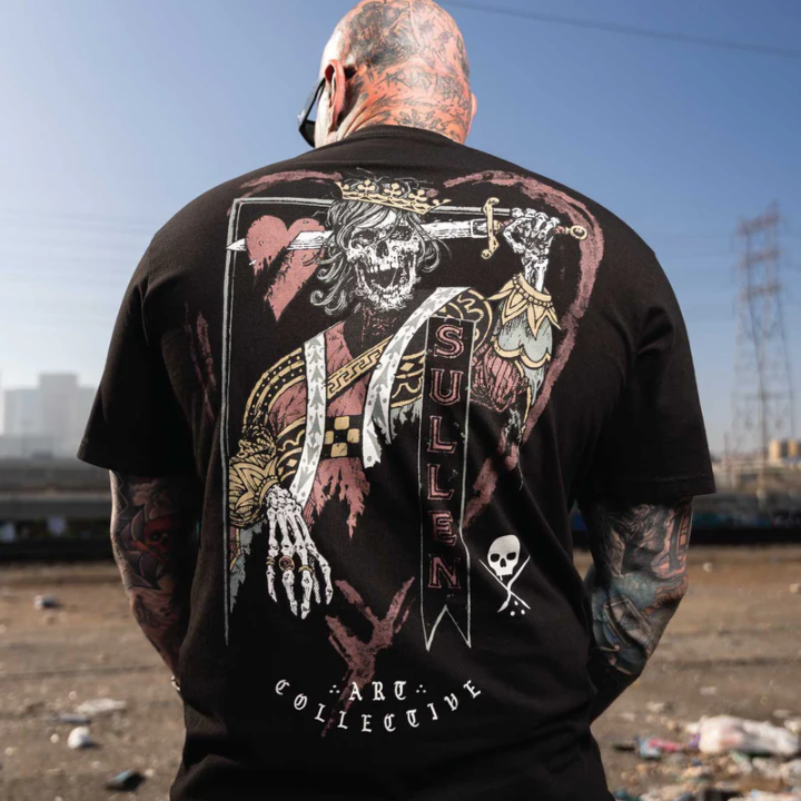 S/S KING OF HEARTS - BLK