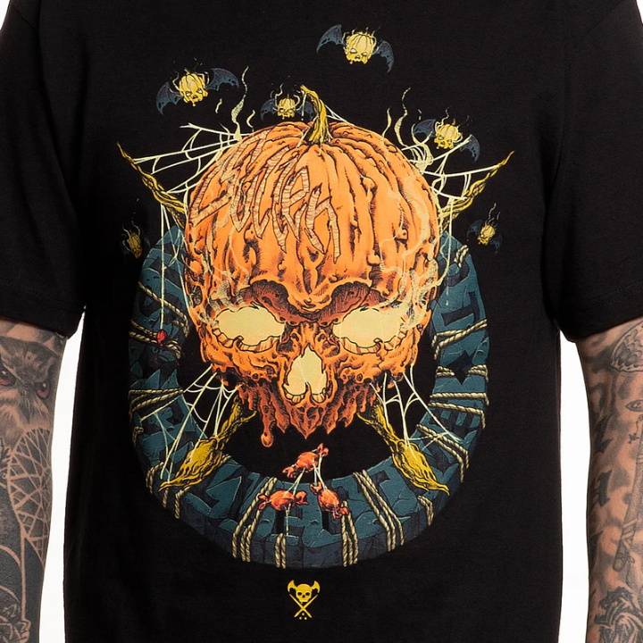 S/S PUMPKIN BADGE - BLK