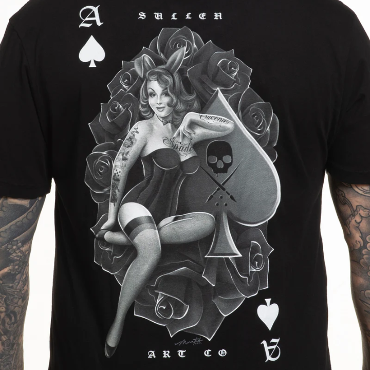 S/S QUEEN OF SPADES - BLK