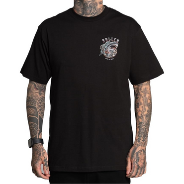 S/S SHARK BATTLE - BLK