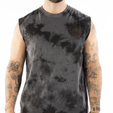 TANK HEAD OVER FLAMES - BLK