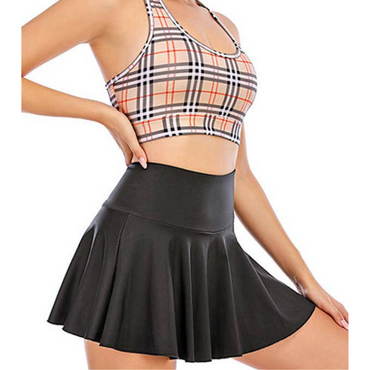 TENNIS SKORT FULL W POCKET - BLK