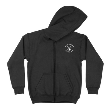 ZIP HOODY WORK HARDER - BLK