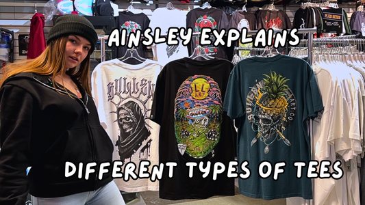 NEW YOUTUBE VIDEO - Ainsley explains: Different types of tees