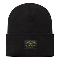 BEANIE DHCM WOVEN LABEL - BLK
