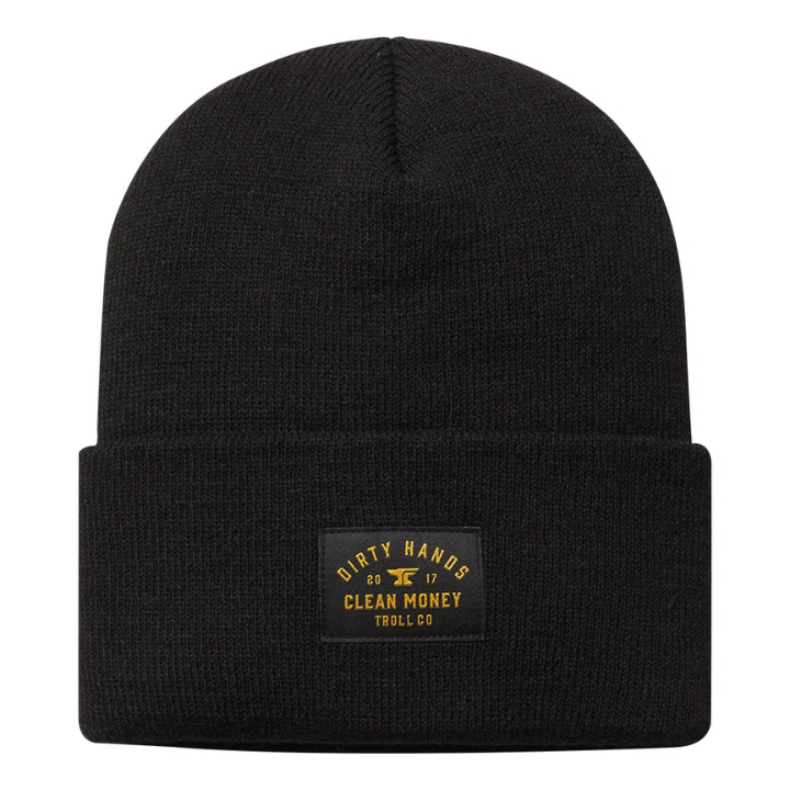 BEANIE DHCM WOVEN LABEL - BLK
