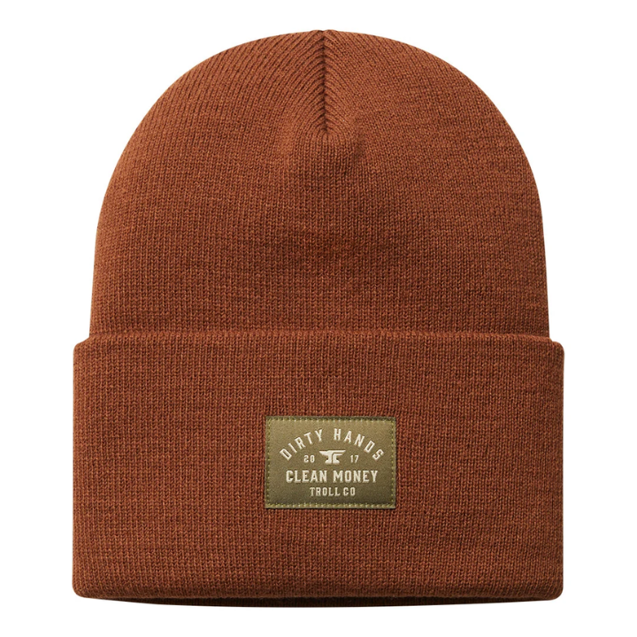 BEANIE DHCM WOVEN LABEL - BRN