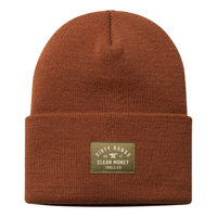BEANIE DHCM WOVEN LABEL - BRN