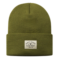 BEANIE DHCM WOVEN LABEL - MGRN