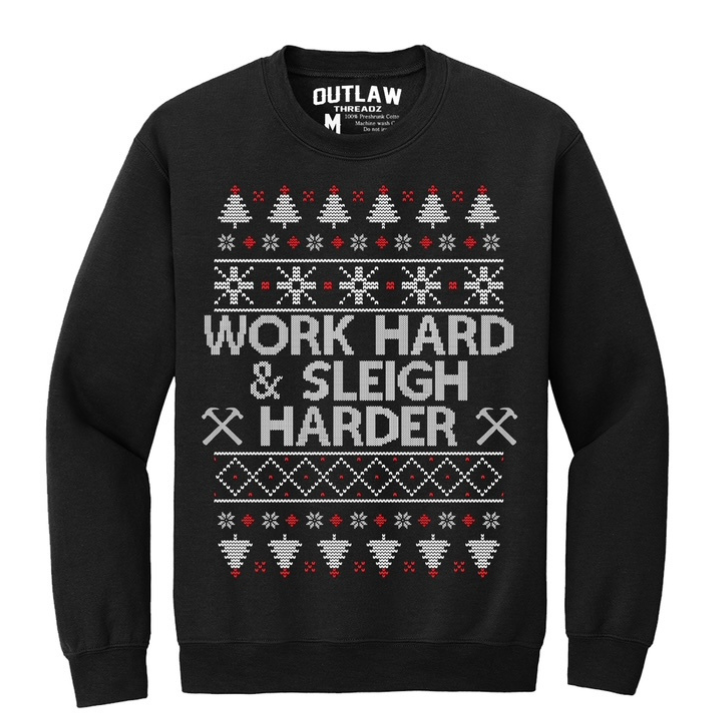 CREWNECK SLEIGH HARDER - BLK
