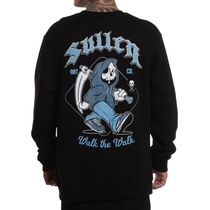 CREWNECK WALK THE WALK - BLK