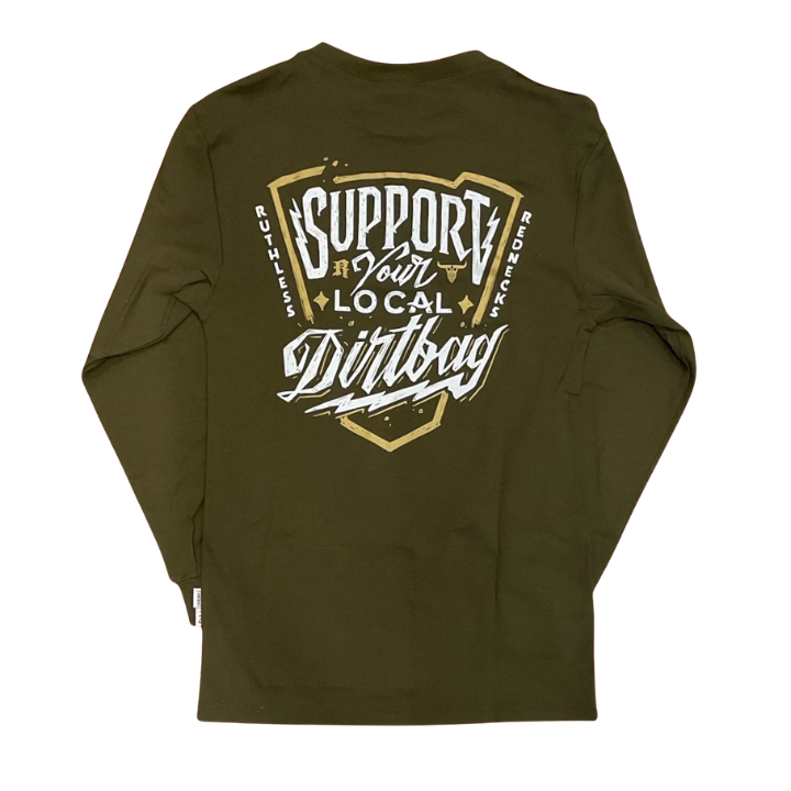 FR L/S SUPPORT LOCAL DIRTBAG - GRN