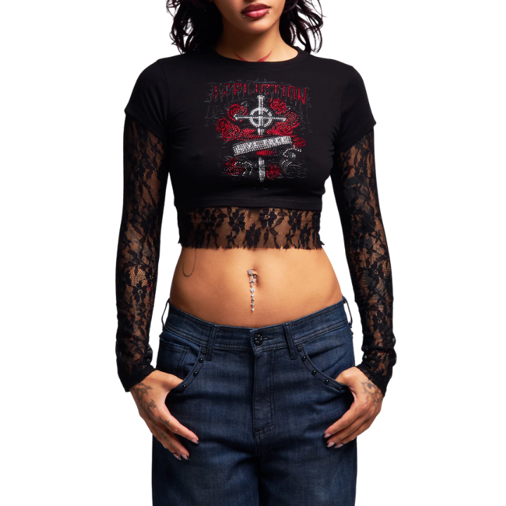 GIRLS 2FER STAINED GLASS - BLK