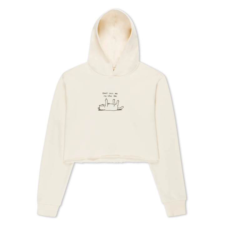 GIRLS CROP HOODY DONT CALL ME - NAT