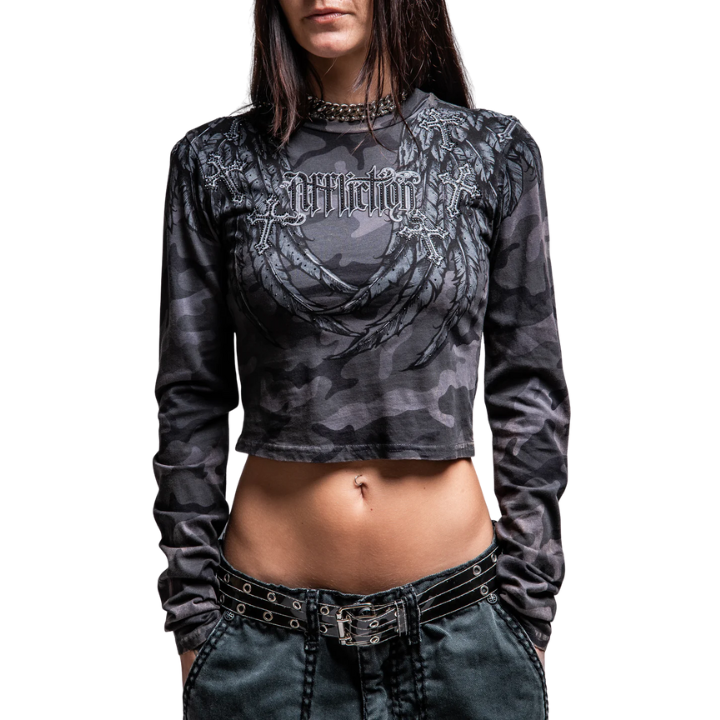 GIRLS CROP WHISPERING THOUGHTS - BCAM