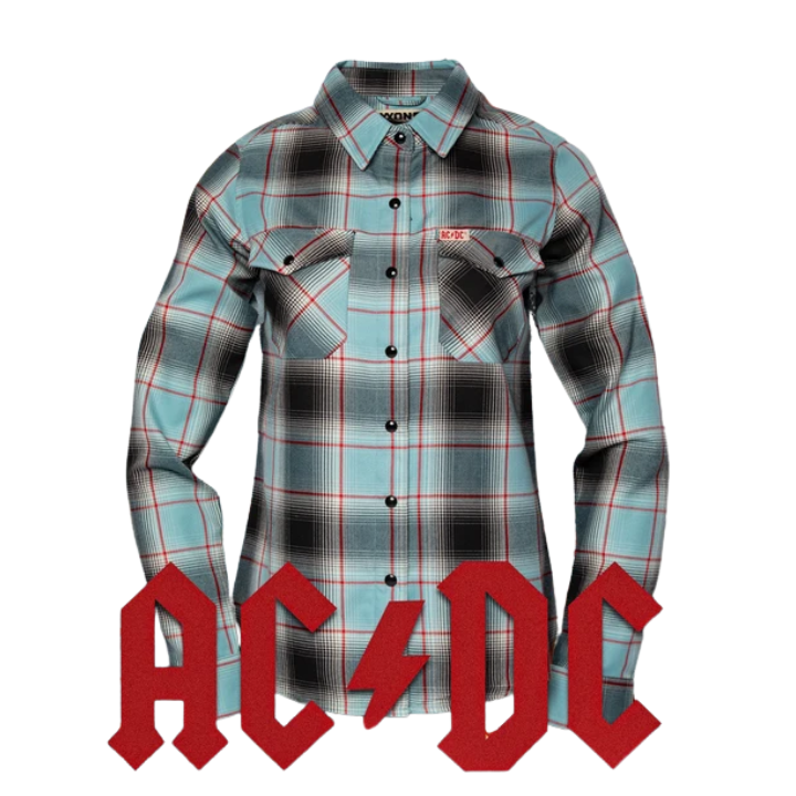 GIRLS FLANNEL ACDC DIRTY DEEDS - BKBL
