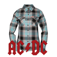 GIRLS FLANNEL ACDC DIRTY DEEDS - BKBL