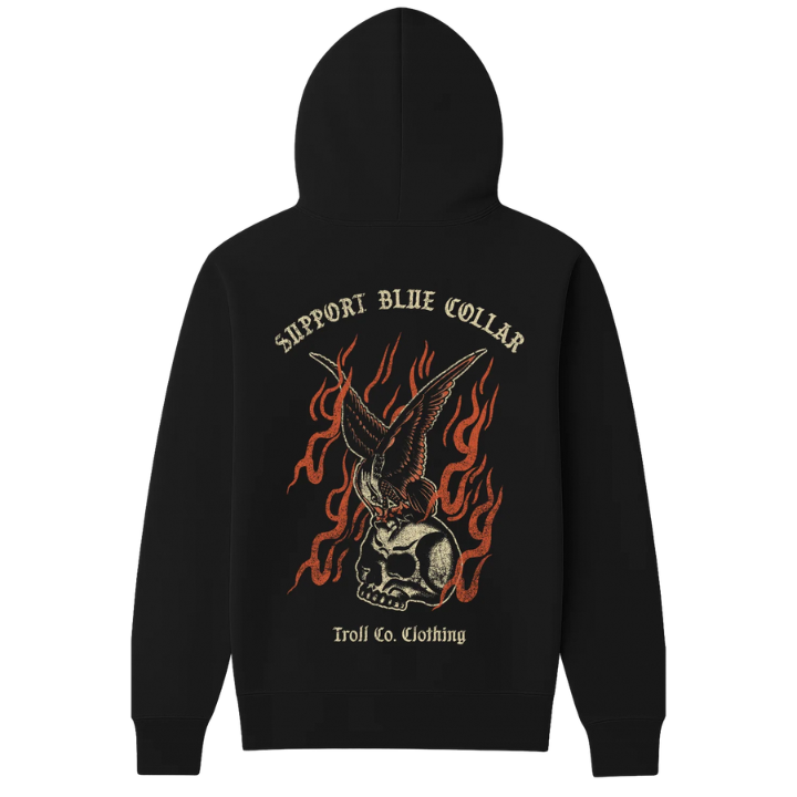 GIRLS HOODY BC BURNING - BLK
