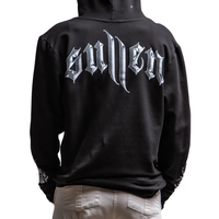 GIRLS HOODY CHROME BUTTERFLY - BLK