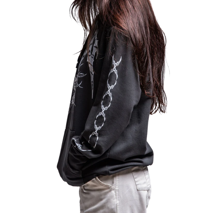 GIRLS HOODY HEXWING - BLK