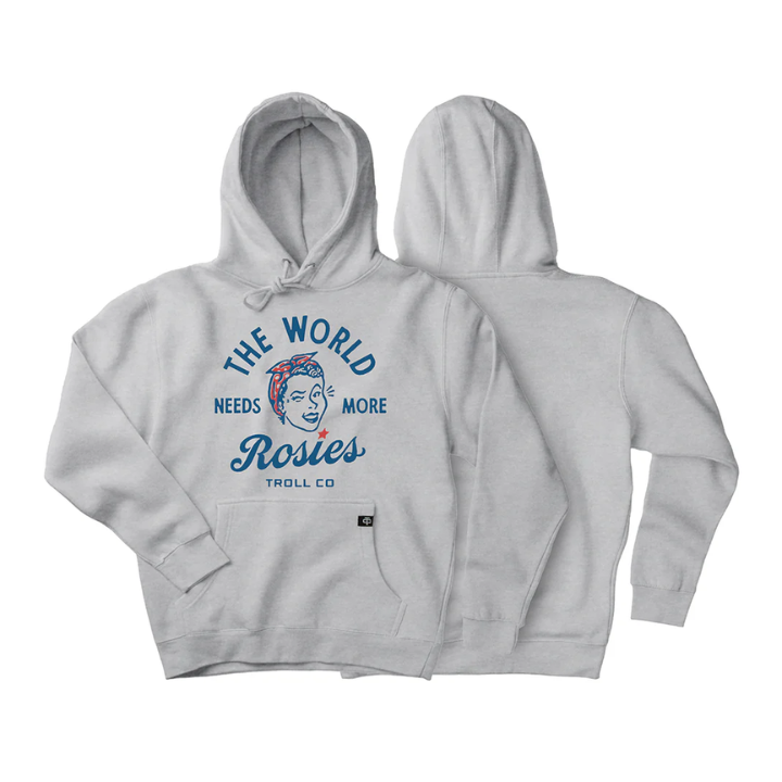 GIRLS HOODY RETRO ROSIE - GRY