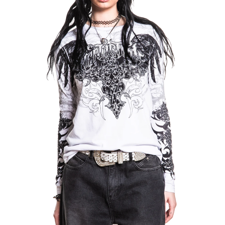 GIRLS L/S COMMISION - WHT