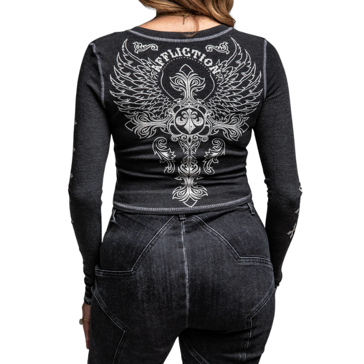 GIRLS L/S IRON SOUL - BLK