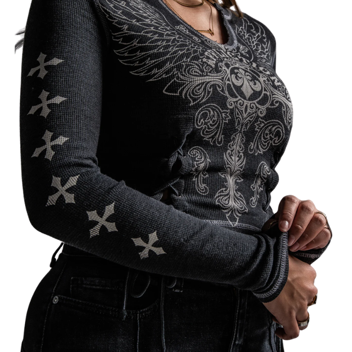 GIRLS L/S IRON SOUL - BLK