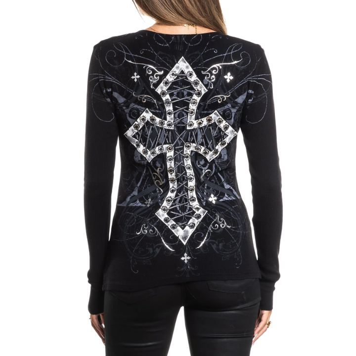 GIRLS L/S LOVITA THERMAL - BLK