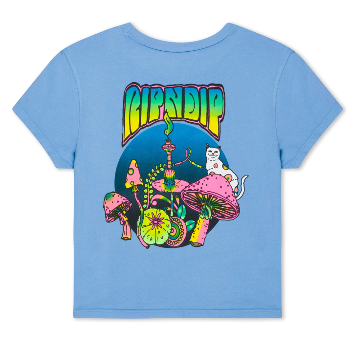 GIRLS S/S CROP PSYCHEDELIC - BLU