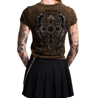 GIRLS S/S CROSSED - BRN