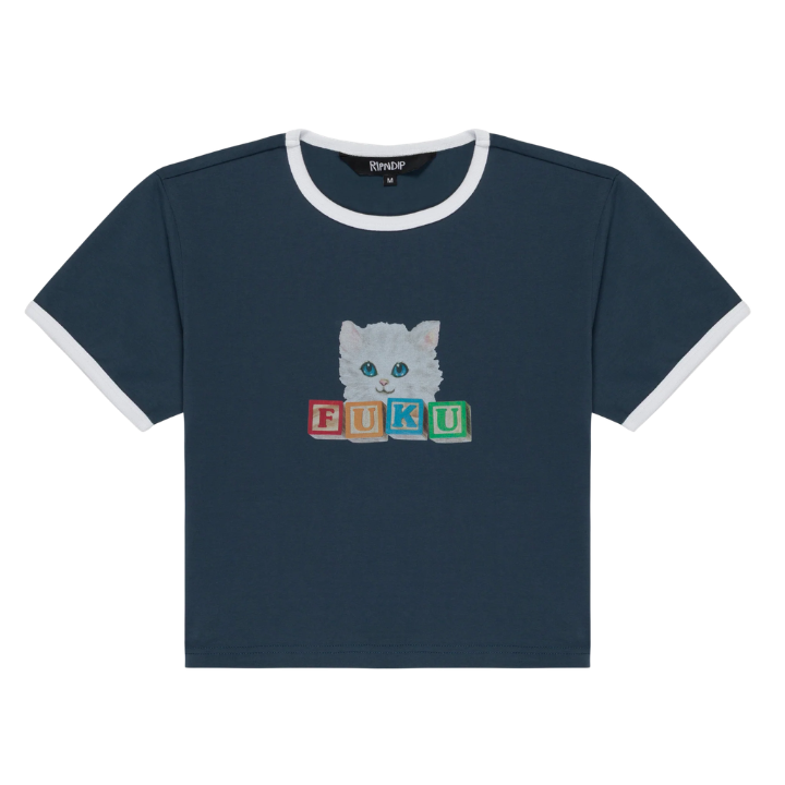 GIRLS S/S FUKU CROP - NVY