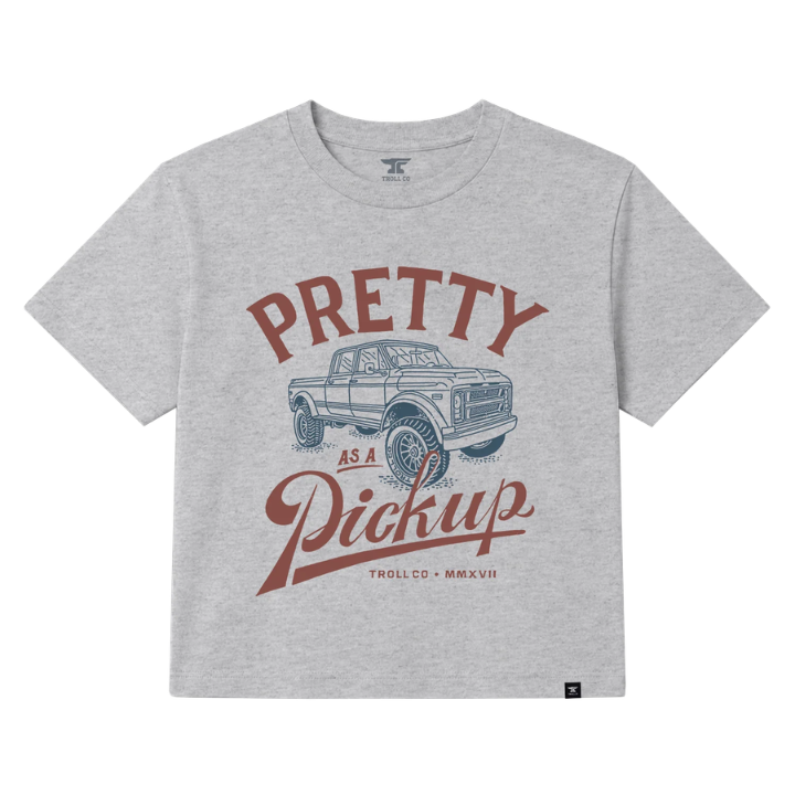 GIRLS S/S PICKUP 2.0 BOXY - GRY