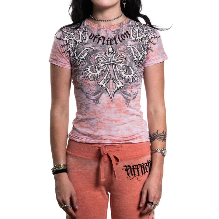 GIRLS S/S SKELETON - ORG
